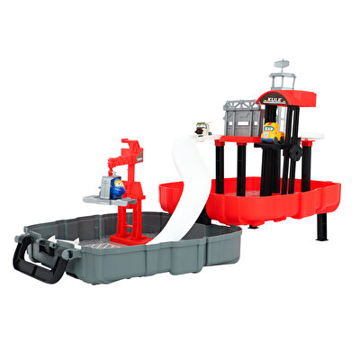 Harika Kanatlar Çantalı Süper Garaj Set Kırmızı