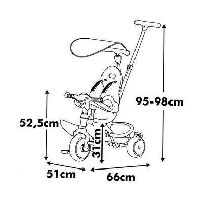 Smoby Life Baby Balade Tenteli Üç Tekerlekli Bisiklet