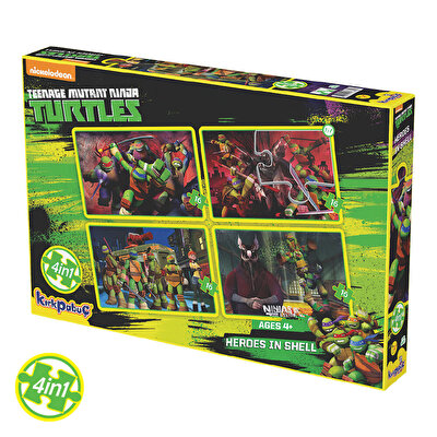 Kırkpabuç Ninja Turtles Puzzle 4 x 16 Parça