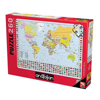 Anatolian 260 Parça Puzzle Dünya Haritası