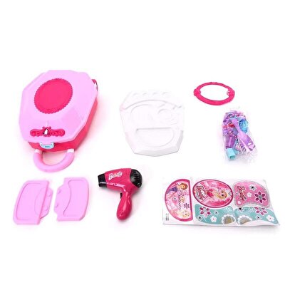 Çekçekli Çantalı Güzellik Seti Pembe