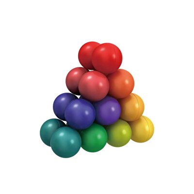 3D Gökkuşağı Renkli Plastik Eğitici Dekompresyon Toplar
