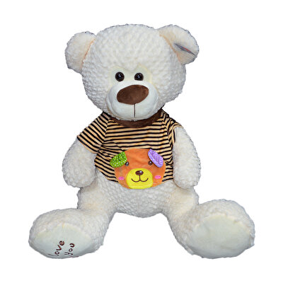 Çizgili Tişörtlü Beyaz Ayı 60 cm.