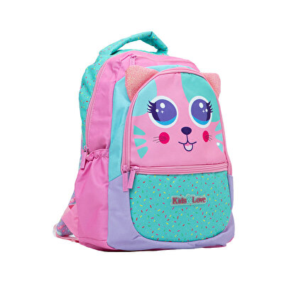 Kaukko Kids Love Cute Face Cat Sırt Çantası