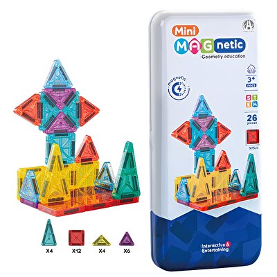 Mini Manyetik Bloklar Seyahat Seti 26 Parça