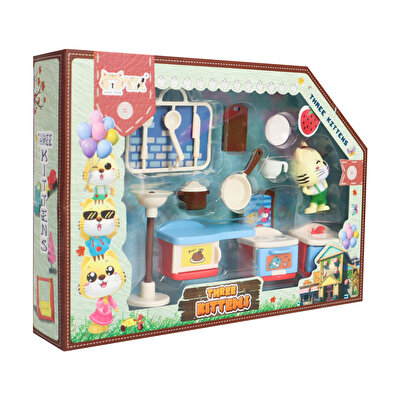 Sevimli Yavru Kedi Mutfak Seti