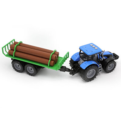 Pilli Odunlu Traktör Mavi