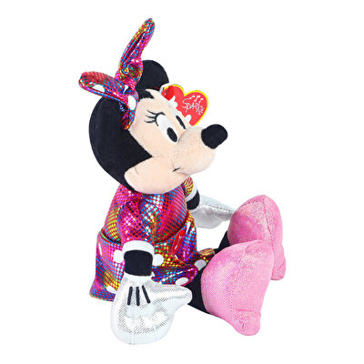 TY Parlak Gökkuşağı Elbiseli Minnie Mouse Peluş 15 Cm