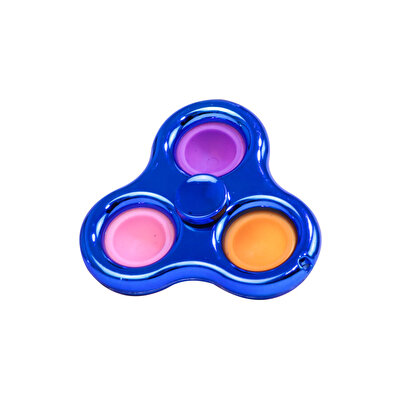 3 Parmak Metalize Stres Çarklı Pop It