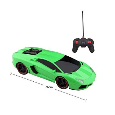Uzaktan Kumandalı Usb Şarjlı Spor Yeşil Araba 26 Cm
