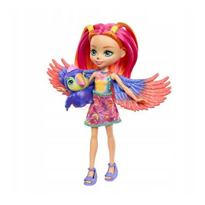 Enchantimals Popüler Karakter Bebekler Trippi Toucan ve Canopy HRX83