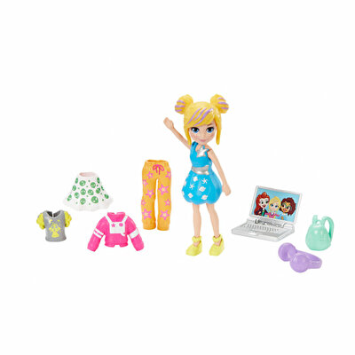Polly Pocket ve Moda Aksesuarları Seti Bilgisayarlı Bebek GNG73