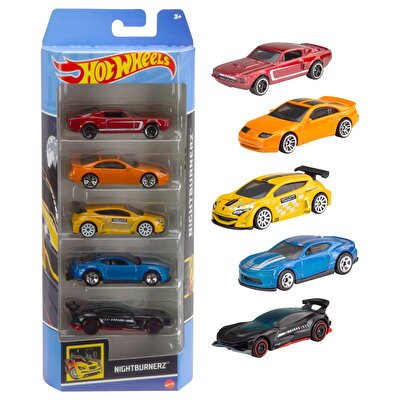 Hot Wheels Beşli Araba Seti Nightburnerz HTV43