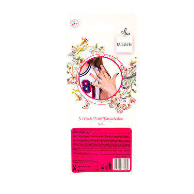 Lukky 3'ü 1 Arada Tırnak Tasarım Kalemi Mor