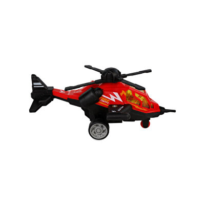 Sesli Işıklı Helikopter Kırmızı