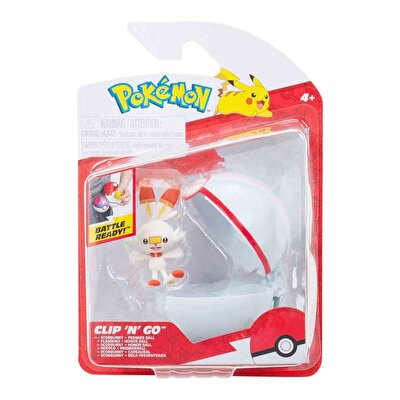Pokemon CIip 'N' Go Figür S3 Scorbunny ve Premier Ball