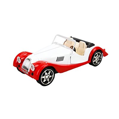 Sesli Işıklı Metal Çek Bırak Vintage Klasik Kırmızı Beyaz