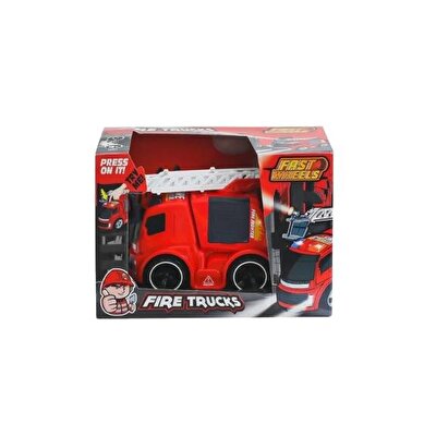 Fast Wheels Sesli ve Işıklı İnşaat Araçları İtfaiye Kamyon