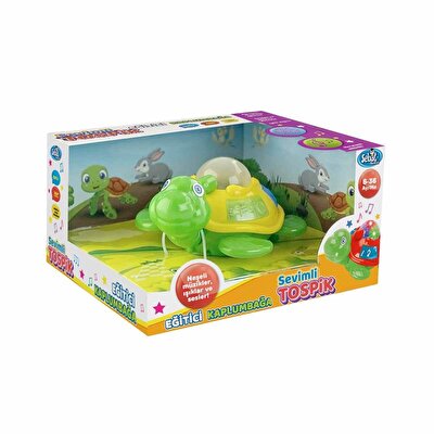 Sesli ve Işıklı Çarp Dön Sevimli Tospik Eğitici Kaplumbağa Yeşil