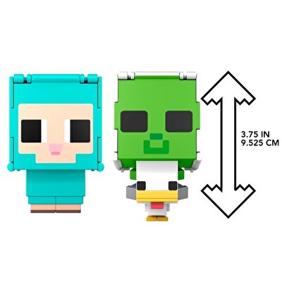 Minecraft Flipping 2'si 1 Arada Figür Zombie Chicken Jockey + Chicken JPN14
