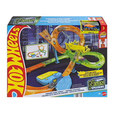 Hot Wheels Akrobasi Pistleri Neon Yarışçılar Kasırga Çarpışması Pist Seti JMG50