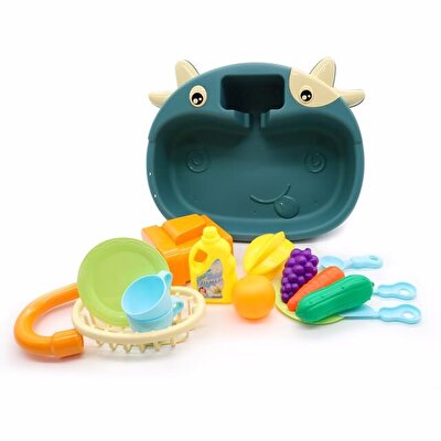 Mutfak Lavabosu İnek Şeki̇lli̇ 16 Parça Mavi̇