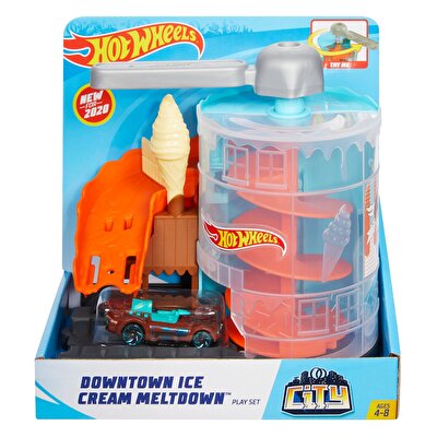 Hot Wheels Şehir Otoparkı Oyun Seti Ice Cream Meltdown GPD08