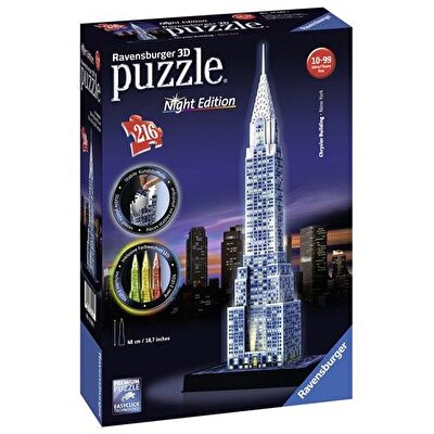 Chrysler Binası-Night Puzzle 3D 216 Parça