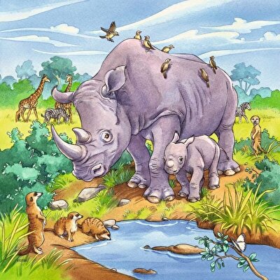 Ravensburger Wild Animals Puzzle 49x3 Parça