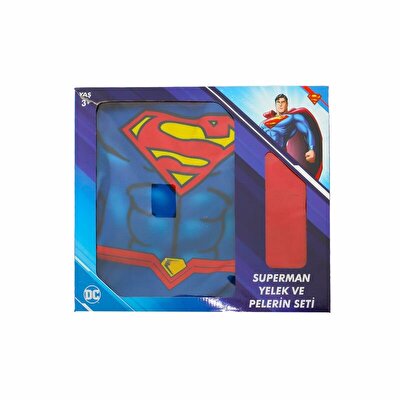 Superman Yelek ve Pelerin Seti