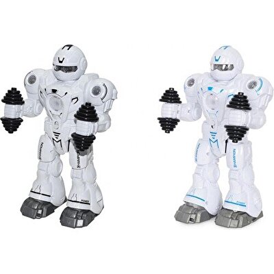 Sesli ve Işıklı Sporcu Mavi Robot
