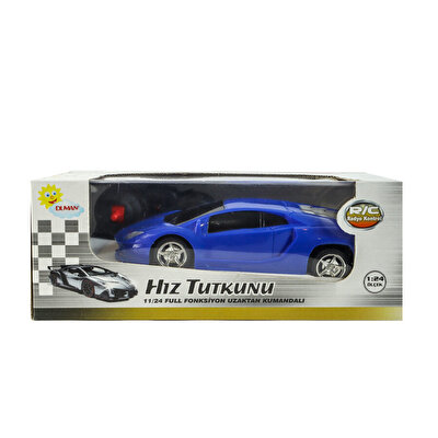 1:24 Ölçekli Uzaktan Kumandalı Full Fonksiyonlu Pilli Mavi Araba