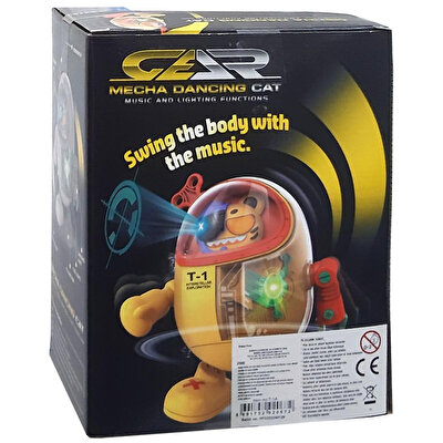 Işıklı Müzikli Robot Kedi T-1A Beyaz