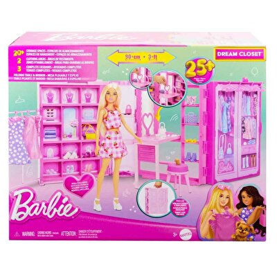 Barbie'nin Rüya Gardırobu ve Bebek Oyun Seti HXD58