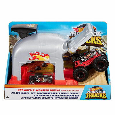 Hot Wheels Monster Trucks Fırlatıcılı Oyun Seti Bone Shaker GKY02