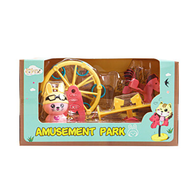 Sevimli Kedi Parkı Dönme Dolap Sarı Şapkalı Kedi