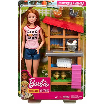 Barbie ve Meslekleri Oyun Setleri Tavuk Çiftliği Oyun Seti FXP15