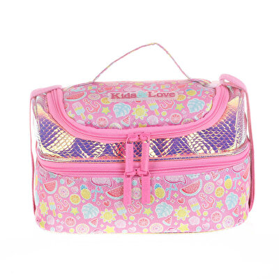 Kaukko Kids&Love Aynalı Simli Flamin Beslenme Çantası