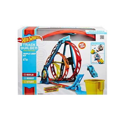 Hot Wheels Track Builder Üçlü Çember Aksiyonu Seti