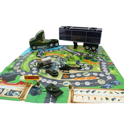 Taşınabilir Die Cast Metal Araçlı Askeri Kamyon BA 139D