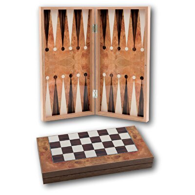 Klasik Gül Desenli El Yapımı Tavla