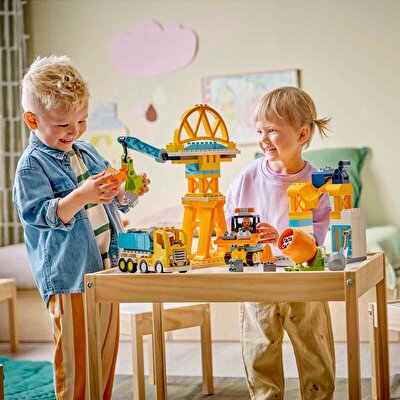 LEGO DUPLO Kasabası 3'ü 1 Arada İnşaat Sahası ve Araçları 10476