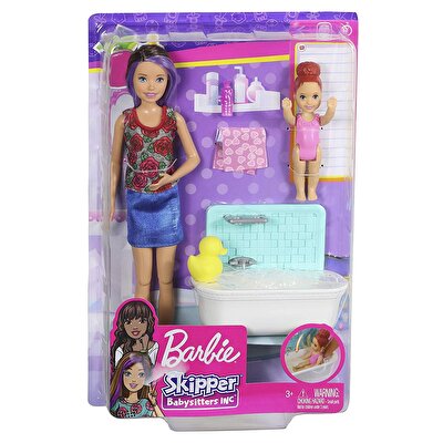 Barbie Bebek Bakıcılığı Oyun Seti Banyo Temalı FXH05
