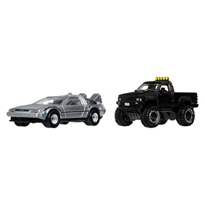 Hot Wheels 2'li̇ Premi̇um Araba Back to the Future Time Machine & 1987 Toyota Pickup Truck JHW48
