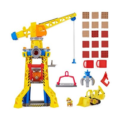Paw Patrol Rubble & Crew Rubble Buldozer ve Bark Yard Vinç Kulesi Oyun Seti