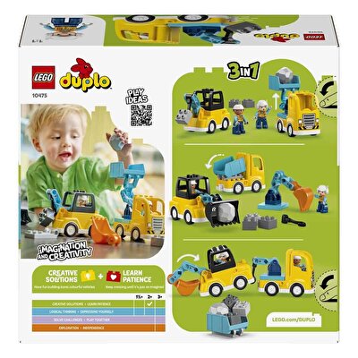 LEGO DUPLO Kasabası 3'ü 1 Arada İnşaat Araçları 10475