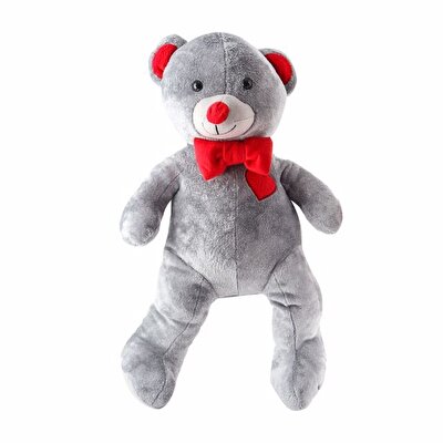 Simli Kırmızı Papyonlu Ayı 60 Cm.