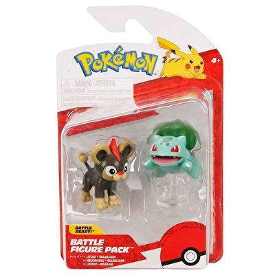 Pokemon Battle Fi̇gürler Litleo ve Bulbasaur