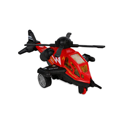 Sesli Işıklı Helikopter Kırmızı