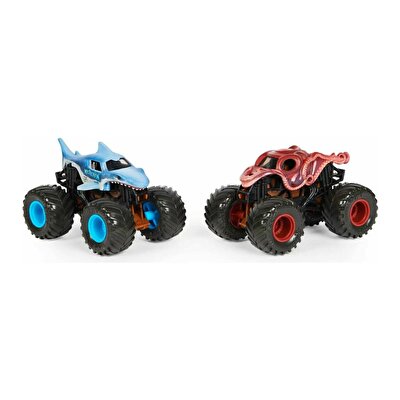 Monster Jam Dirty To Clean 1:64 İkili Araba Seti Megalodon Octon8er
